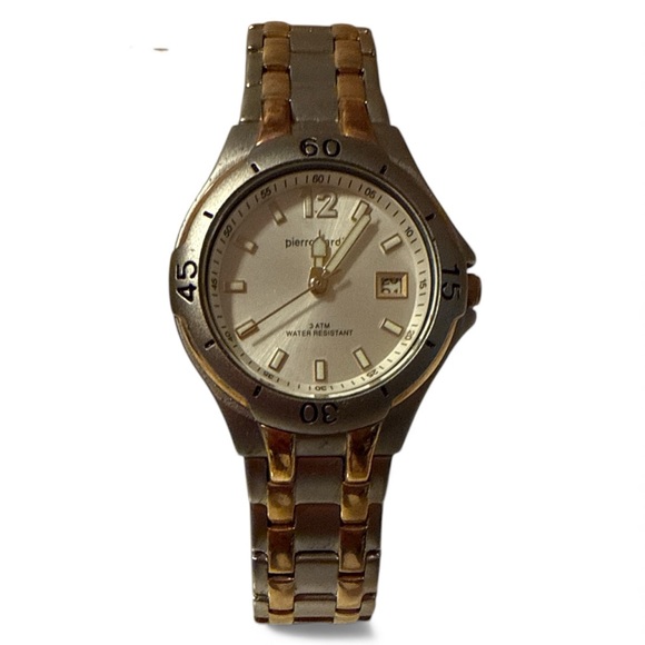 Vintage Pierre Cardin 94592 Two Tone Watch Date - Picture 1 of 3